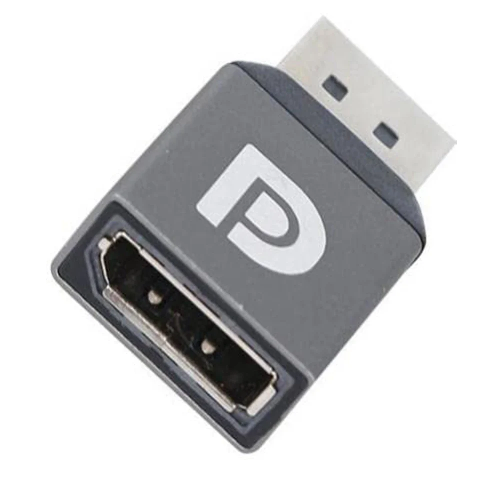 Displayport Adapter Converter DP1.4 Adapter 8K@60Hz DP Male to DP Female 8K Extention HD Video Cable Adapter Gray