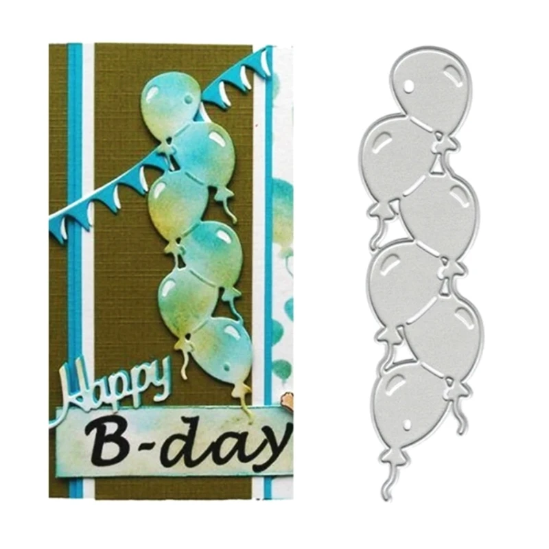 โลหะDieตัดบอลลูนScrapbookingตกแต่งลายนูนกระดาษการ์ดแม่แบบDropship