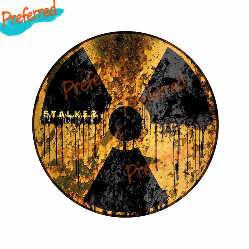 Creative Decals Stalker Radiation Symbol Car Stickers Vinyl Car Wrap Laptop Toolbox Cover Scratches Motorcycle Decals - view 3