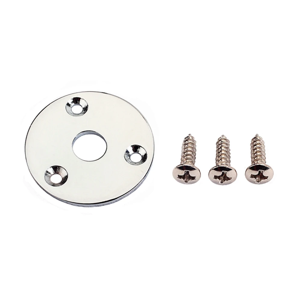 

Cat Eye Socket 1/4 Inch Guitar Jack Plate Hardware Bass Replacement Part Accessory Sturdy Iron Copper Chrome Plating Durable