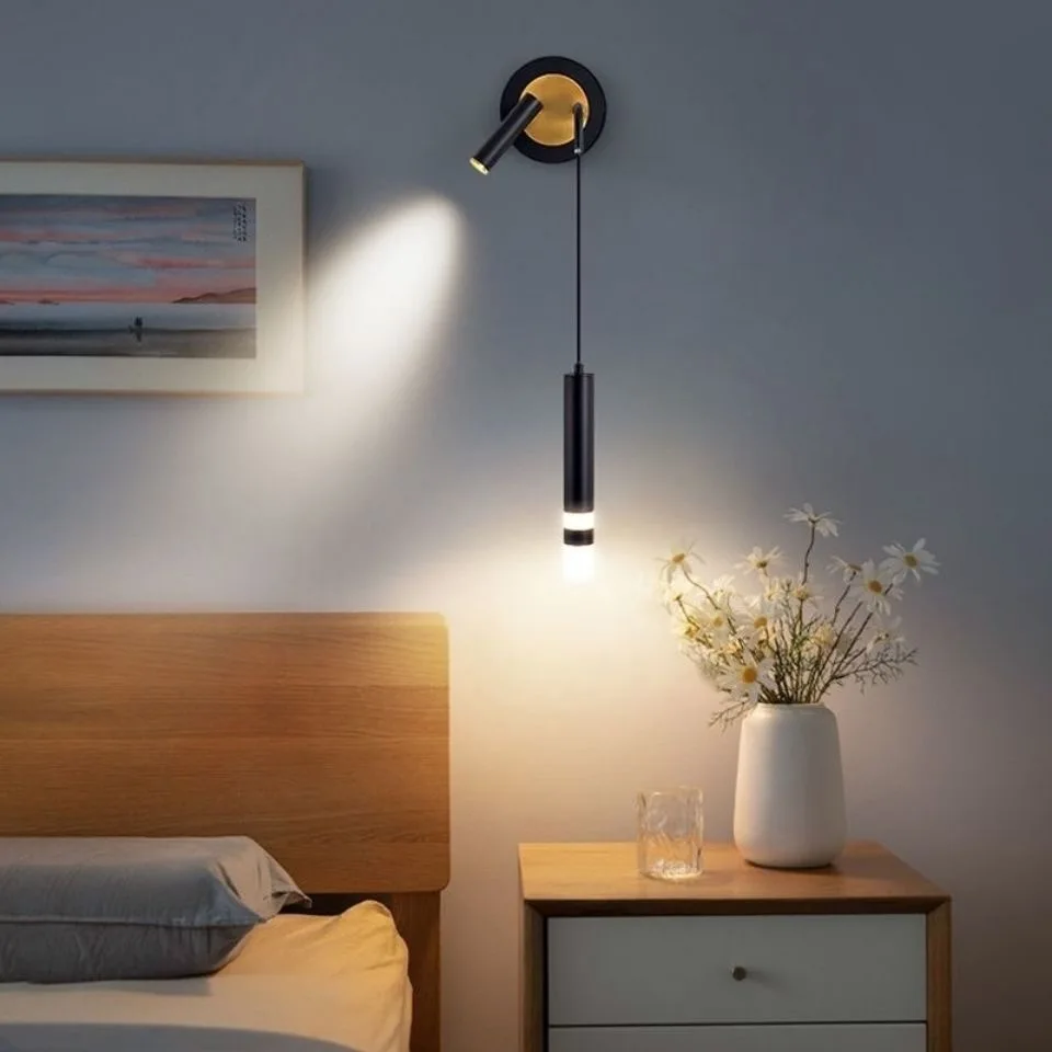 Lámpara de pared LED de estilo Retro nórdico, iluminación interior lujosa para dormitorio, mesita de noche, sala de estar, decoraciones para el hogar