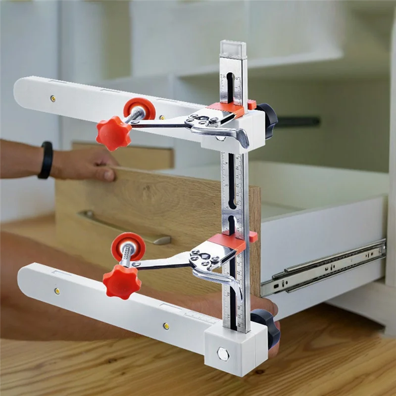 

【Perfect-Gift!】Drawer Slide Clamp With Wrench Clamp And Magnetic Arm Engraved Dual Scale Markings 1Pc Multifunctional Woodworkin