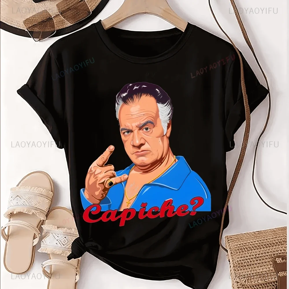 Paulie Gualtieri TV Sopranos Character Print T-shirt Top The Sopranos Trend Short Sleeved Unisex Shirt Graphic Oversized T-shirt
