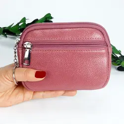 Women Mini Wallet PU Leather Female Purse Card Holder Coin Purse Short Wallets Small Purse Zipper Keychain Clutch Bag Wallet