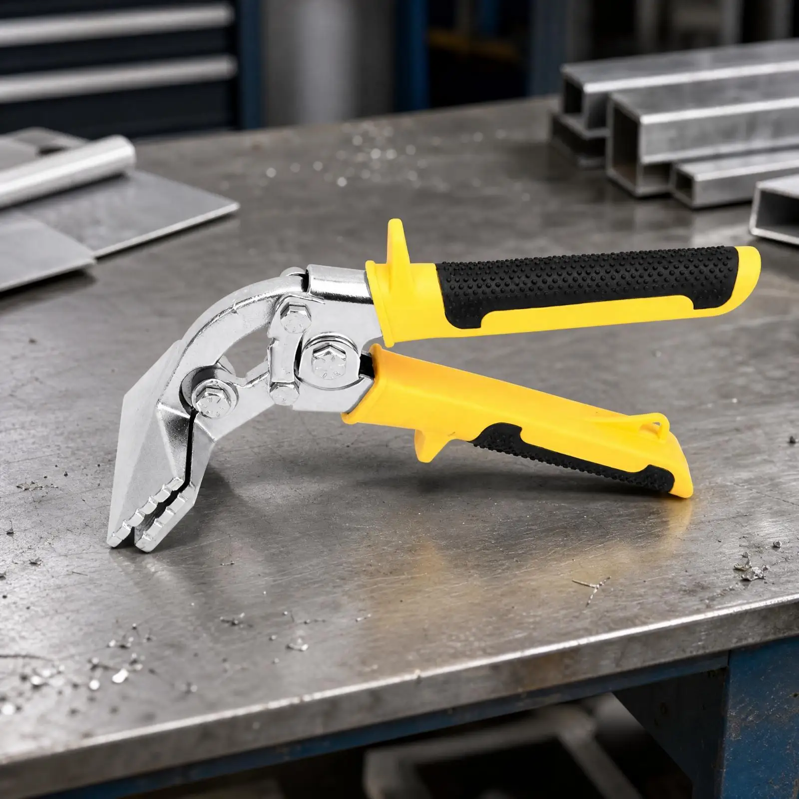 Sheet Metal Bending Pliers Hand Tool 45 Steel Serrated Jaw for Electrical Work and Roofing Repairs