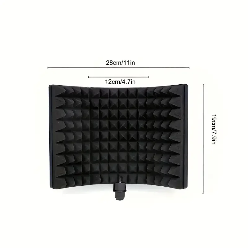 Studio Recording Microphone Isolation Shield, Pop Filter. High Density Absorbent Foam Is Used To Filter Vocal. Suitable For Blue