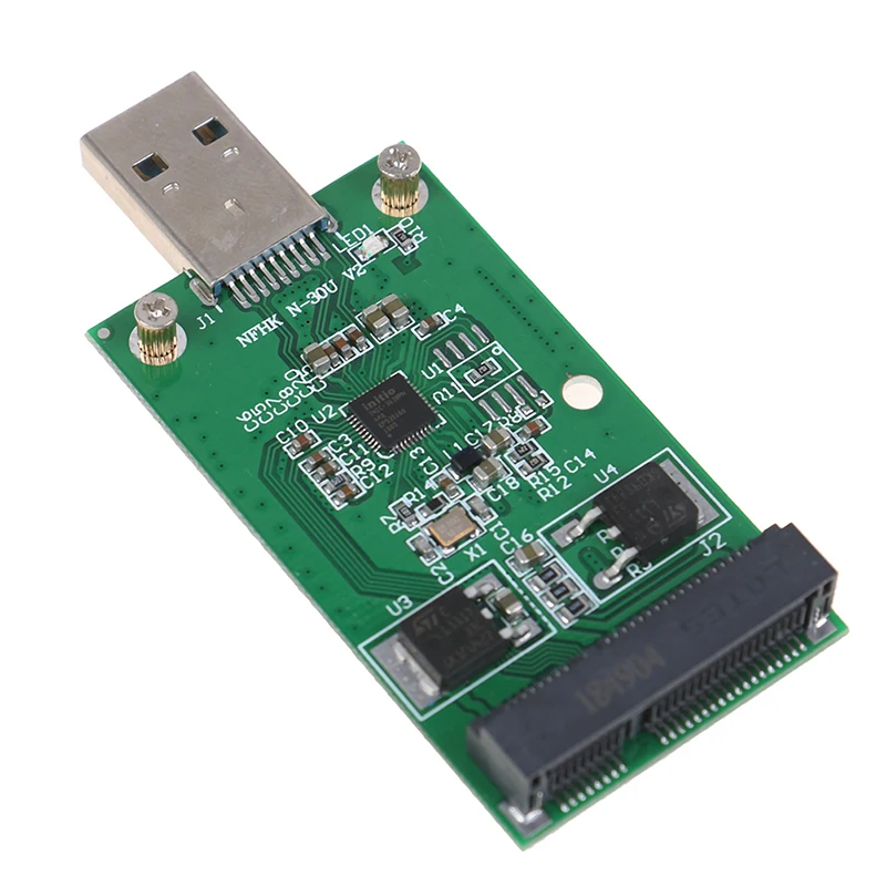 1Pc Mini USB 3.0 to PCIE mSATA External SSD PCBA Conveter Adapter Card