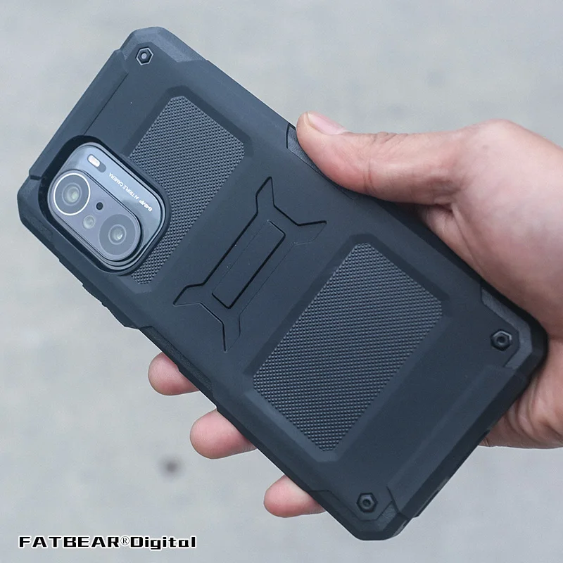 FATBEAR Tactical Military Grade Rugged Shockproof Armor Case Cover for XiaoMi RedMi K40 / Pro / Plus