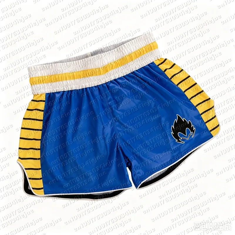 Summer New Dragon Ball Vegeta Muay Thai Shorts Men Kid Oversized Quick-Dry Anime Enthusiast MMA Sport Shorts