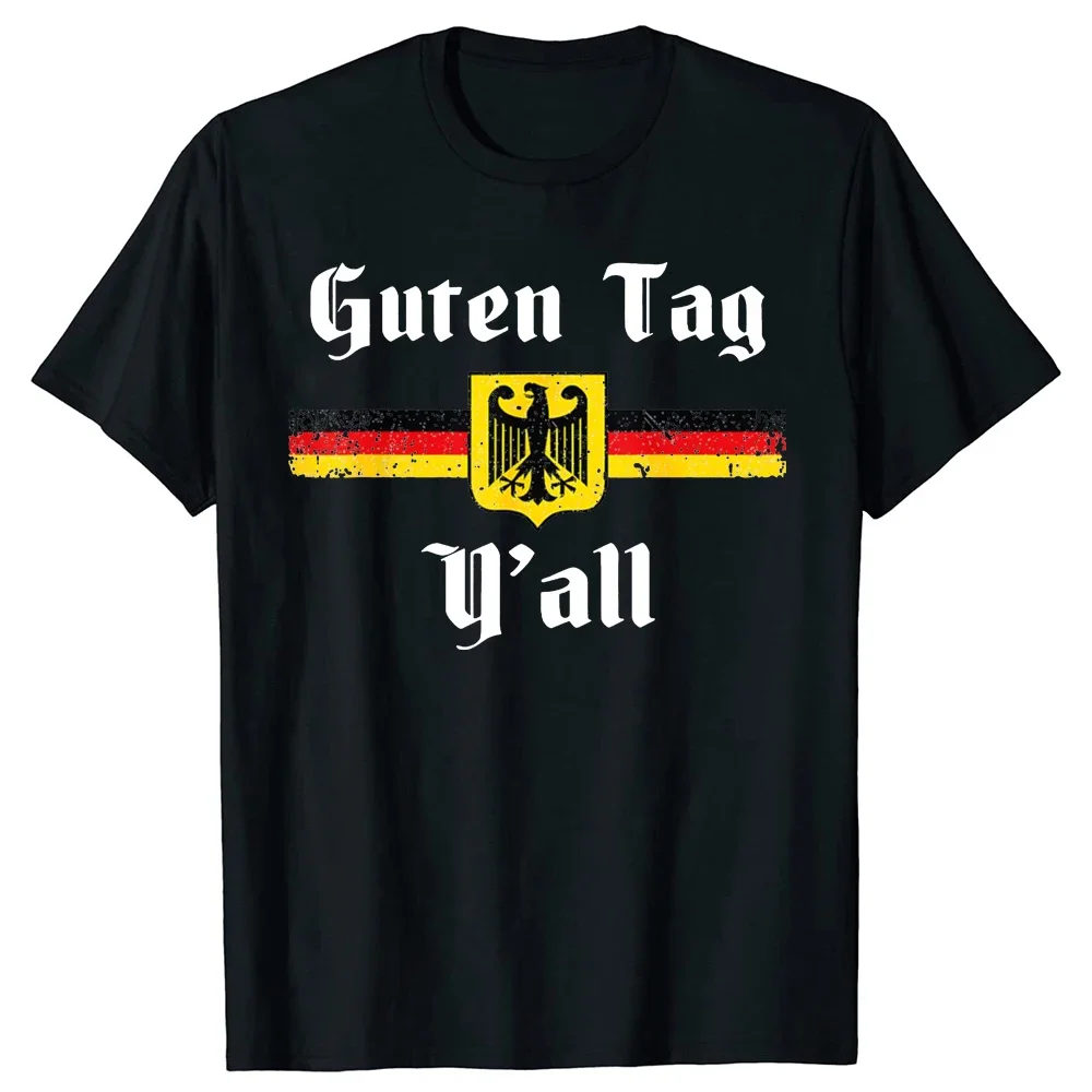 Oktoberfest German Flag Eagle Prost Y'all Fun T Shirts Summer Graphic Cotton Streetwear Short Sleeve Germany Party Gifts T-shirt