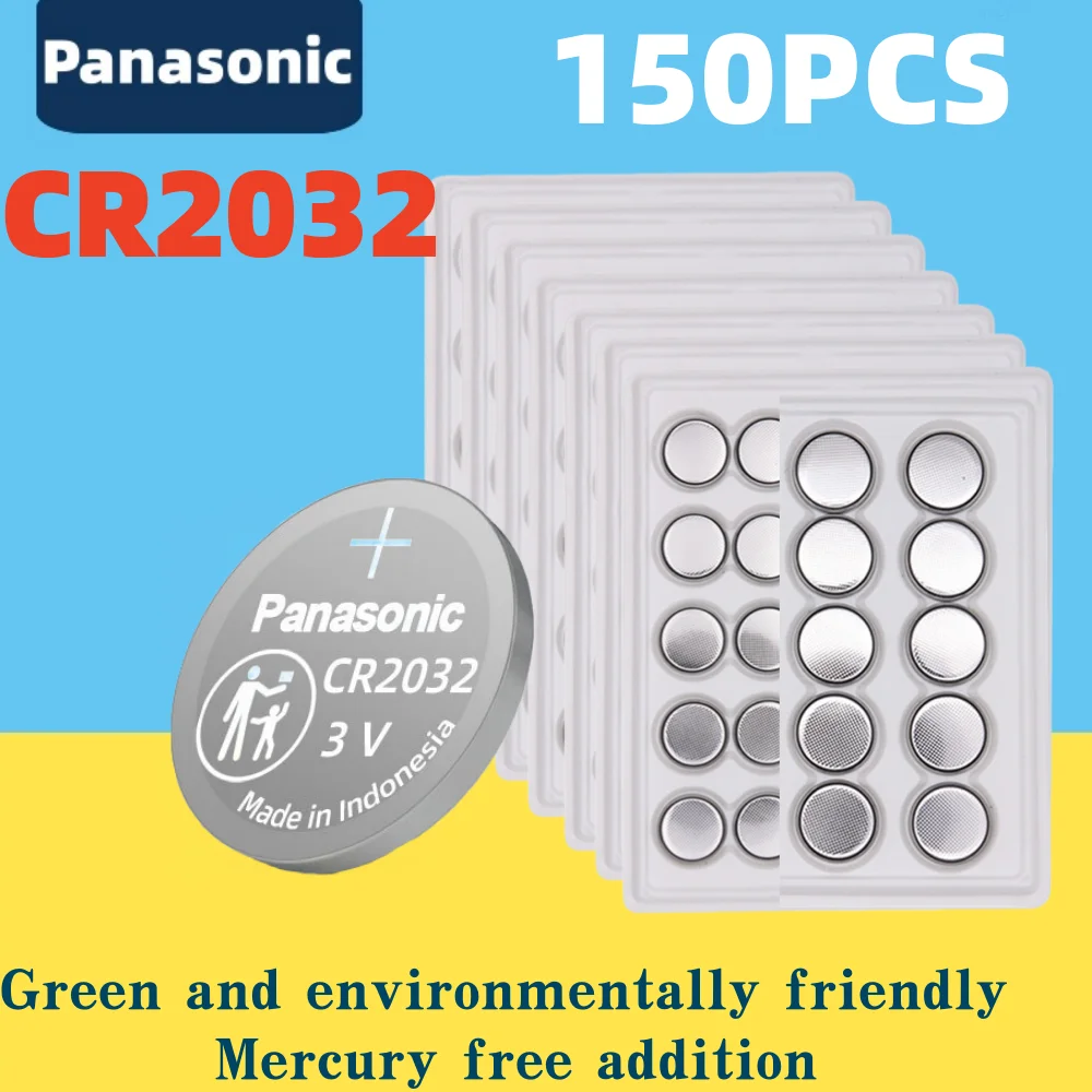Panasonic 5-300PCS CR2032 CR 2032 3V Lithium Battery for Watch Calculator Clock Remote Control Toys Button Coins Cell image 3
