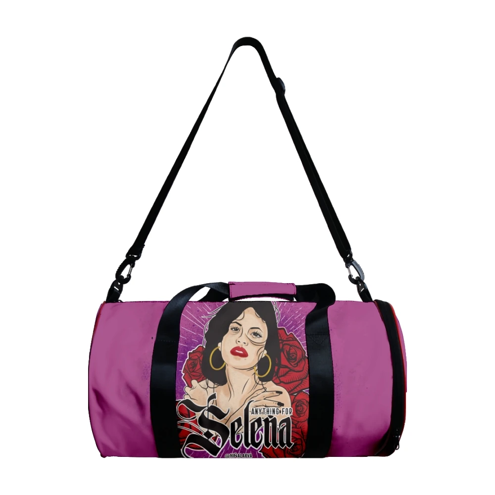 Classic Selena Quintanilla 3D Printed Large Capacity Travel Bags Barrel Shape Crossbody Bag Outdoor Sports Bags Gym Yoga Bag