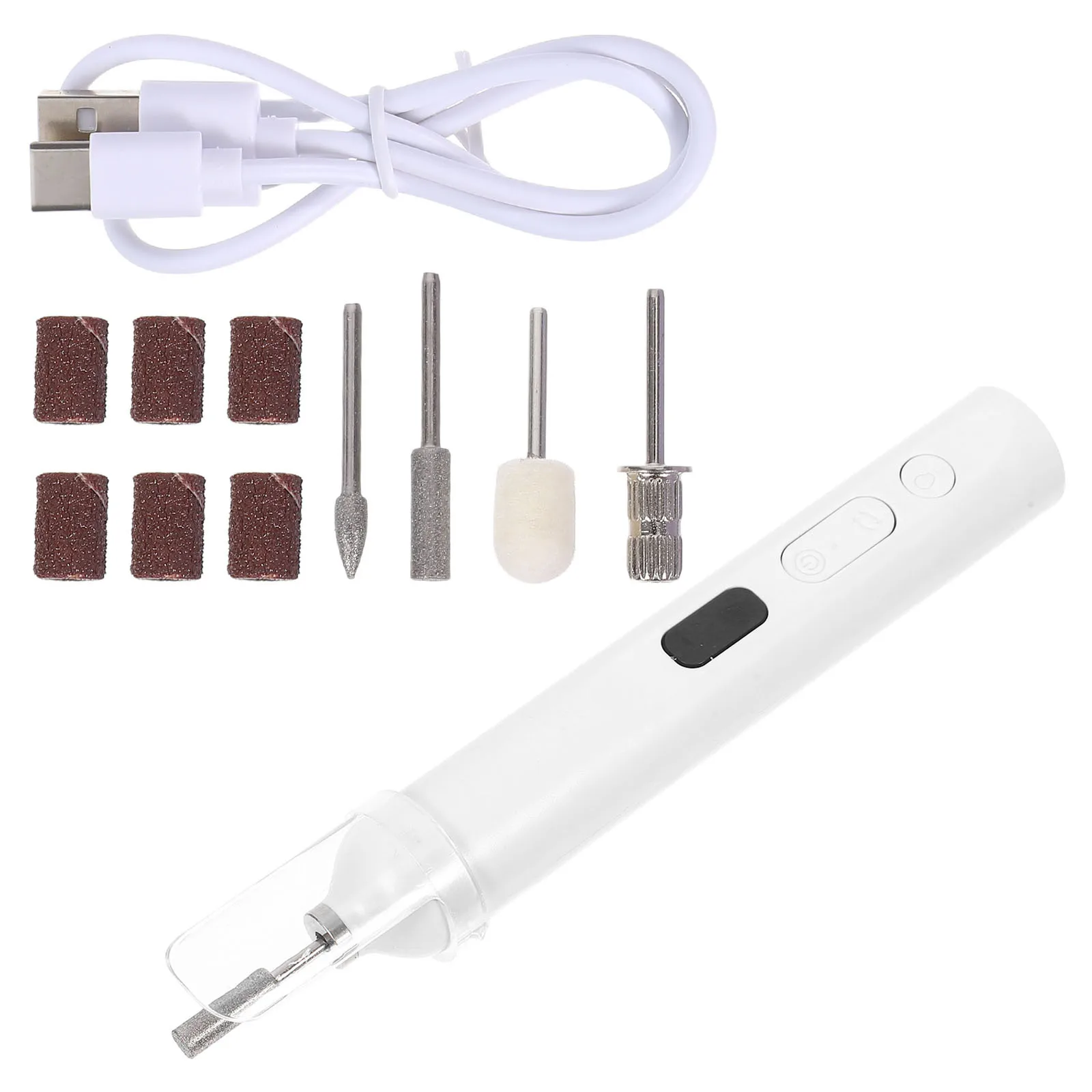 電動ネイルドリルマシン 2-in-1 ペン型ポータブルランプ 速乾装置 多機能 マニキュア ペディキュアキット 家庭用サロン用