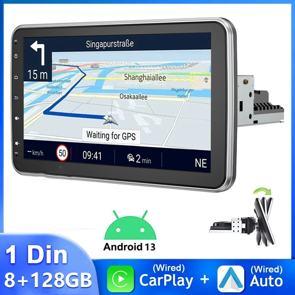 Universal 360° Rotatable Android 13 Car Radio Wireless Carplay Multimedia Player Universal GPS Navigation For VW KIA Nissan