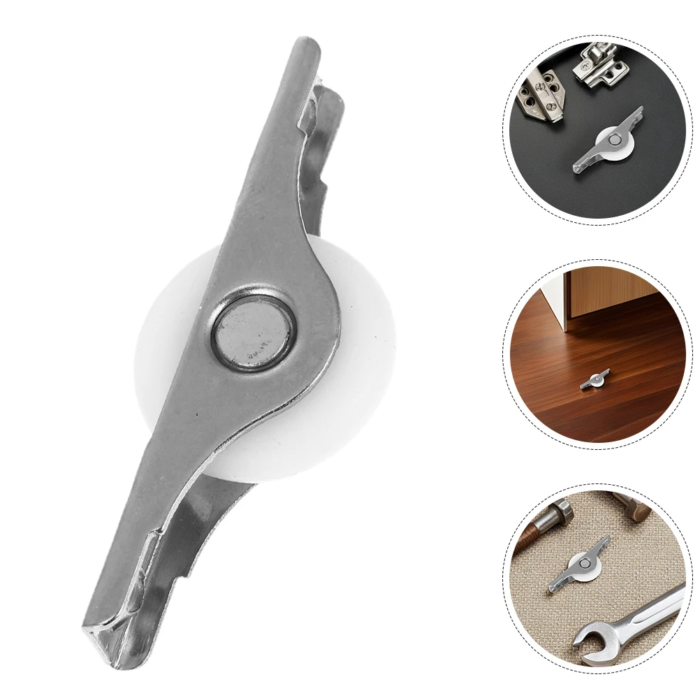 

16pcs Wardrobe Sliding Rollers 16Mm Dual Convex Heavy Load Capacity For Closet Cabinet Doors Sliding Hardware Wheel Metal Door