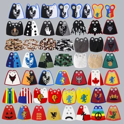 Medieval Castle Rome Knight Cloak Shoulder Armor Figures Building Blocks Military Soldier Camouflage Cape Printed Bricks Kid Toy