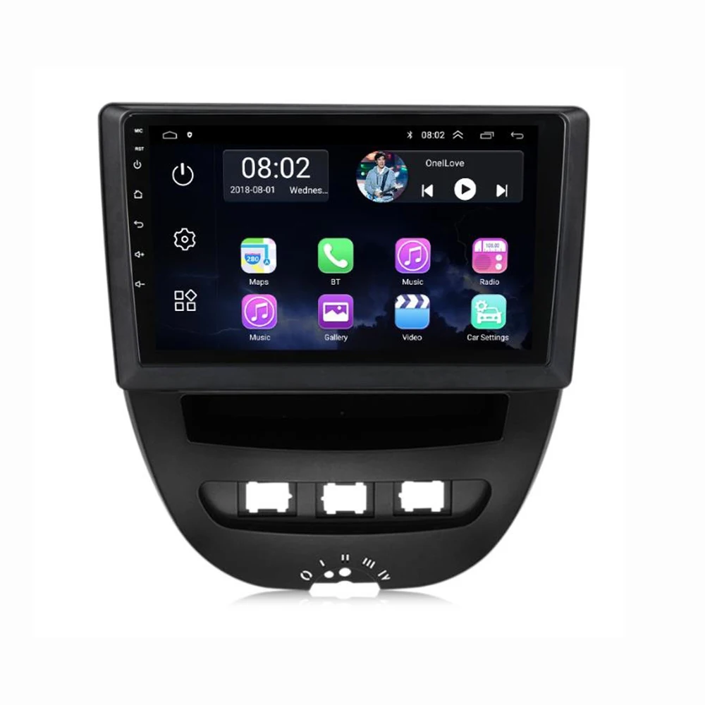 Auto Multimedia for Toyota Aygo  Citroen C1Peugeot 107 2005-2014 Android 2 Din Radio Stereo Screen Navigation GPS Carplay