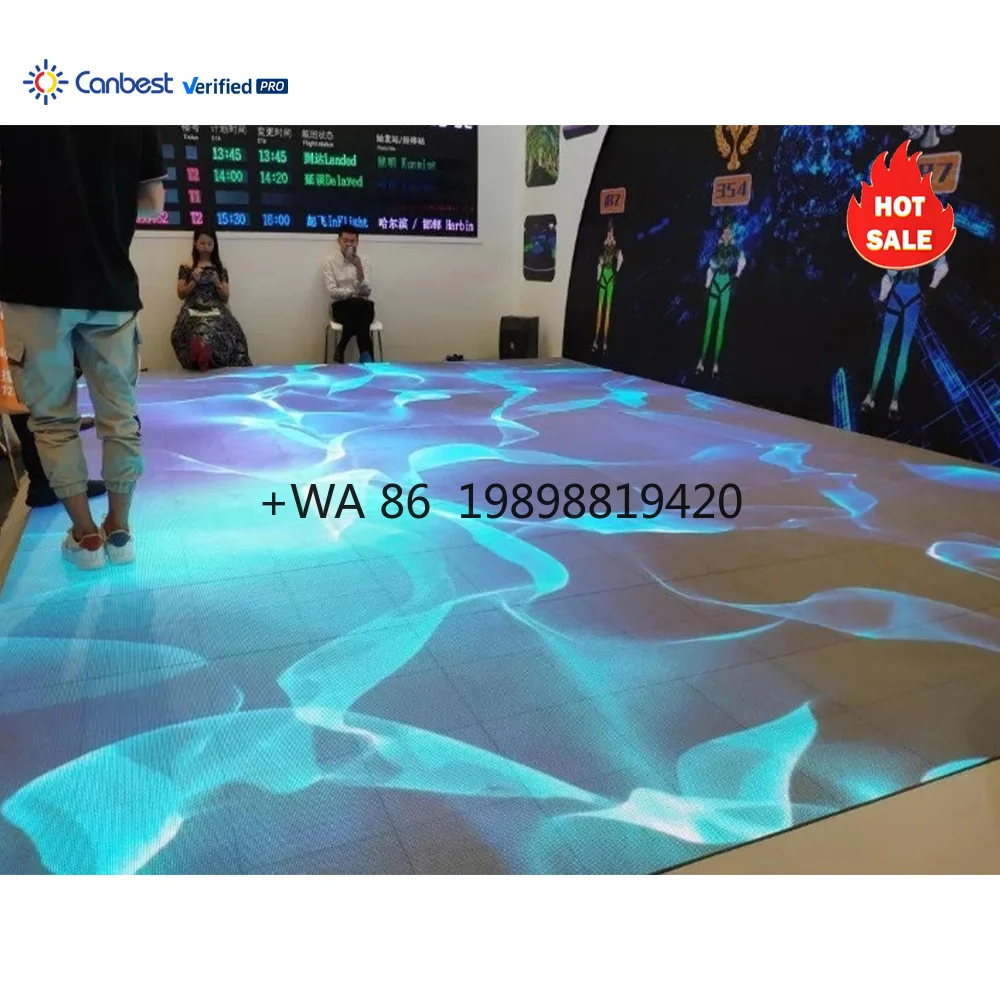 Indoor P1.9 P3.91 Full Color Interactive Dance Floor Led Screen Led Digital P1.9Mm Dance Floor Tile Tiles Display Panels