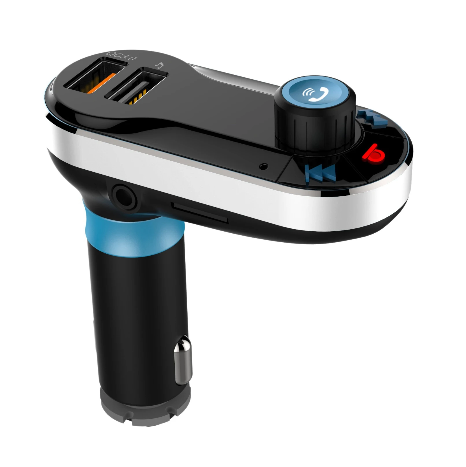 Bluetooth FM Transmitter Car Mp3 Player Bluetooth 5.0 Receiver with QC3.0 Dual USB Car Charger U Disk TF