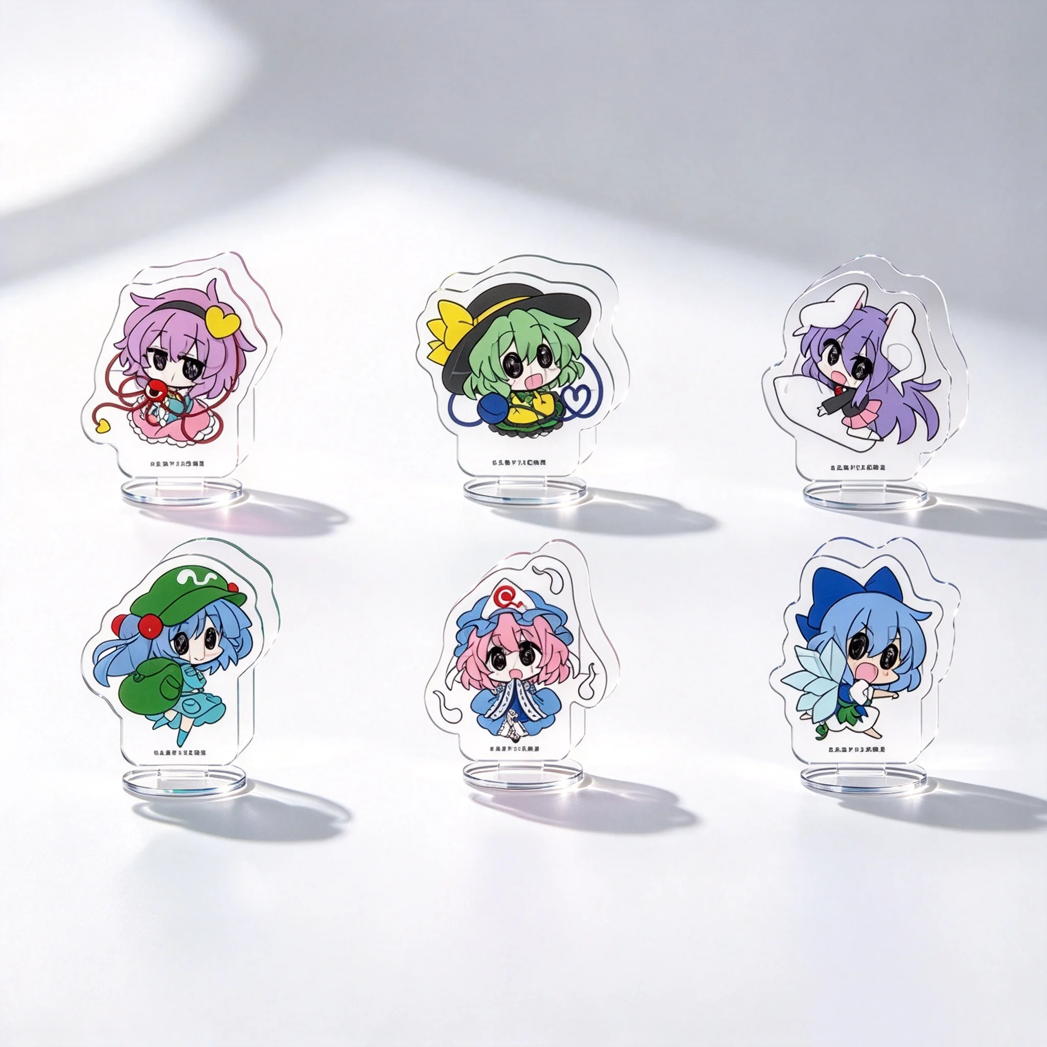 Anime Touhou Project CharaDitional Toy Ver Reimu Hakurei Q-Style Acrylic Stand Model Plate Keychains Desktop Ornament