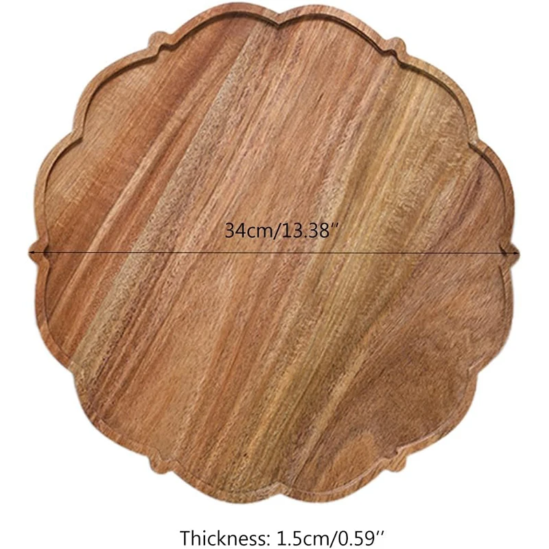 Eco-friendly flower and fruit shaped wooden plate set Snack tableware Display dessert dishes and food trays