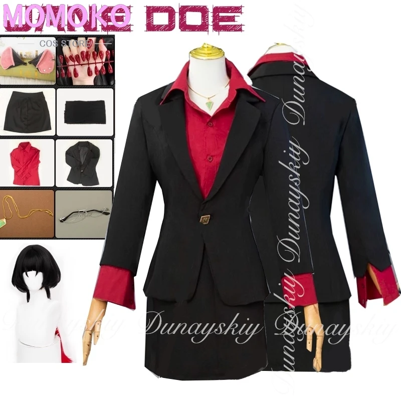 

Zenless Zone Zero Game Jane Doe Cosplay Criminal Investigation Unit Agent Outfit With Black Red Color Cosplay Costume All Of Set