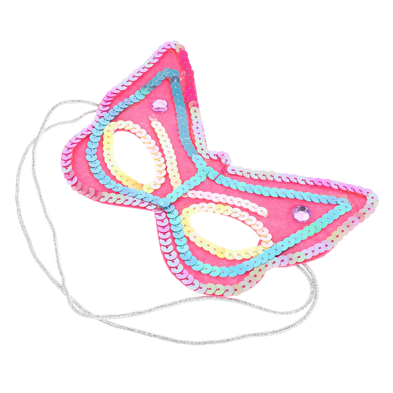 

4Pcs Childrens Butterfly Mask Shining Sequin Masquerade Party Halloween Carnival Costume Decorative Face Cover