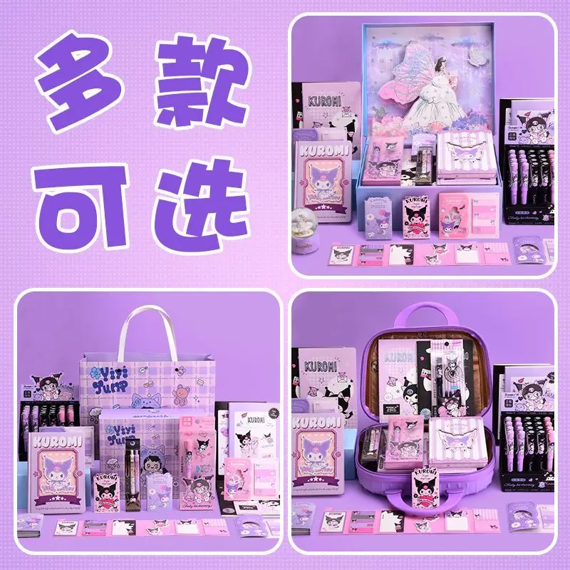 

Sanrio Stationery Sets Kawaii Melody Kuromi Cinnamoroll Kurome Students School Supplies Set Deluxe Stationery Gift Package