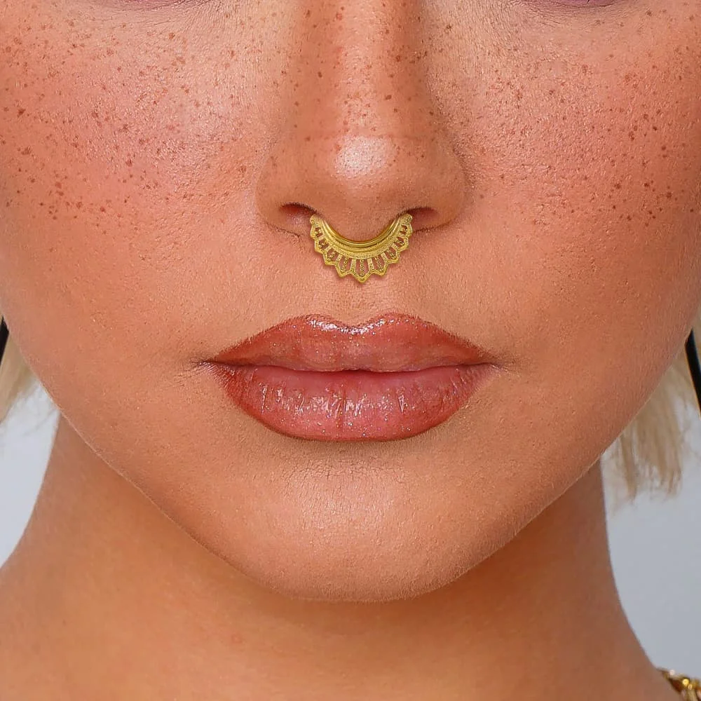 

Giga 1PCS Surgical Stainless Steel Vintage Nose Rings Hinged Septum Earrings Cartilage Tragus Helix Piercing Hoops Women Jewelry
