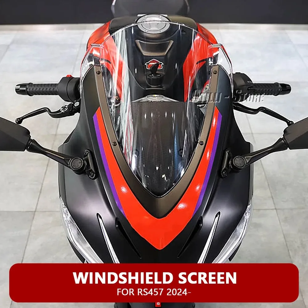 

2025 Motorcycle Accessories Acrylic Front Windshield Windscreen Windshield Sport Windscreen Visor For Aprilia RS457 rs457 RS 457