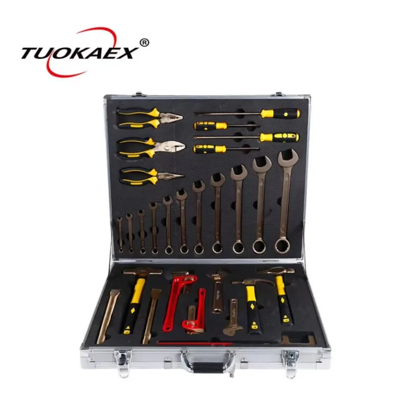 Customizable 26-Piece Non-Sparking Hand Tool Kit Safety Tools For LNG Station Oil Gas Chemical Industrial HazardousWorking Sites