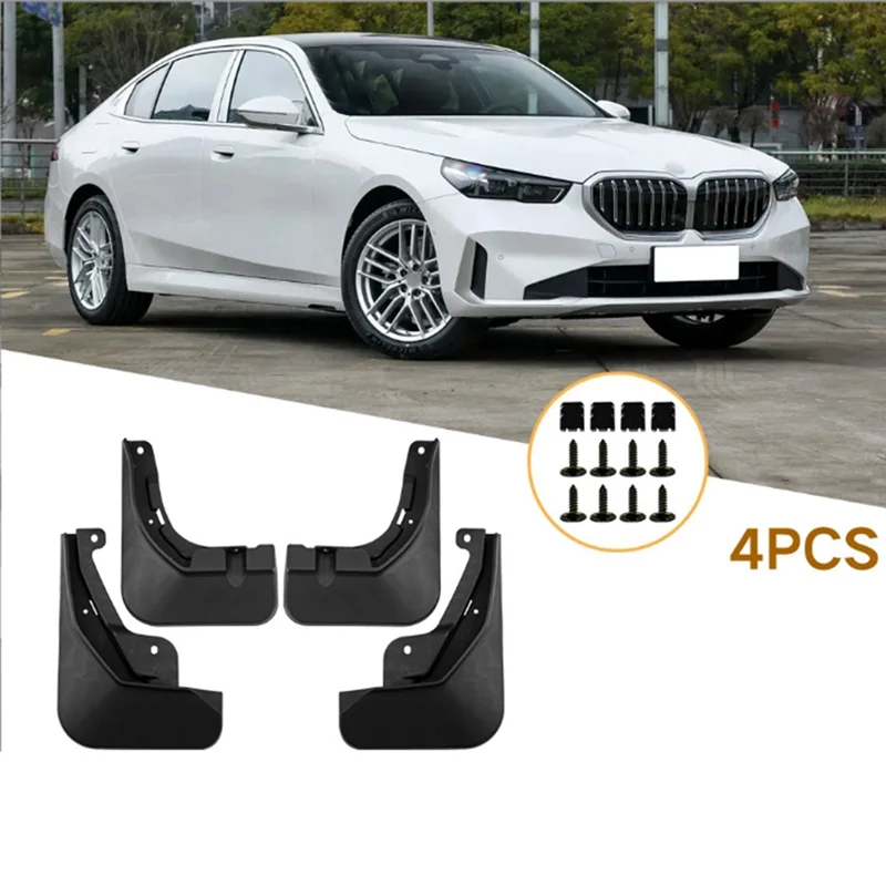 

Car Mudflaps Car Accessories PP For BMW 5 Series G60 G68 2024 Mudguard Fender Mud Flap Guard Splash Mudguards