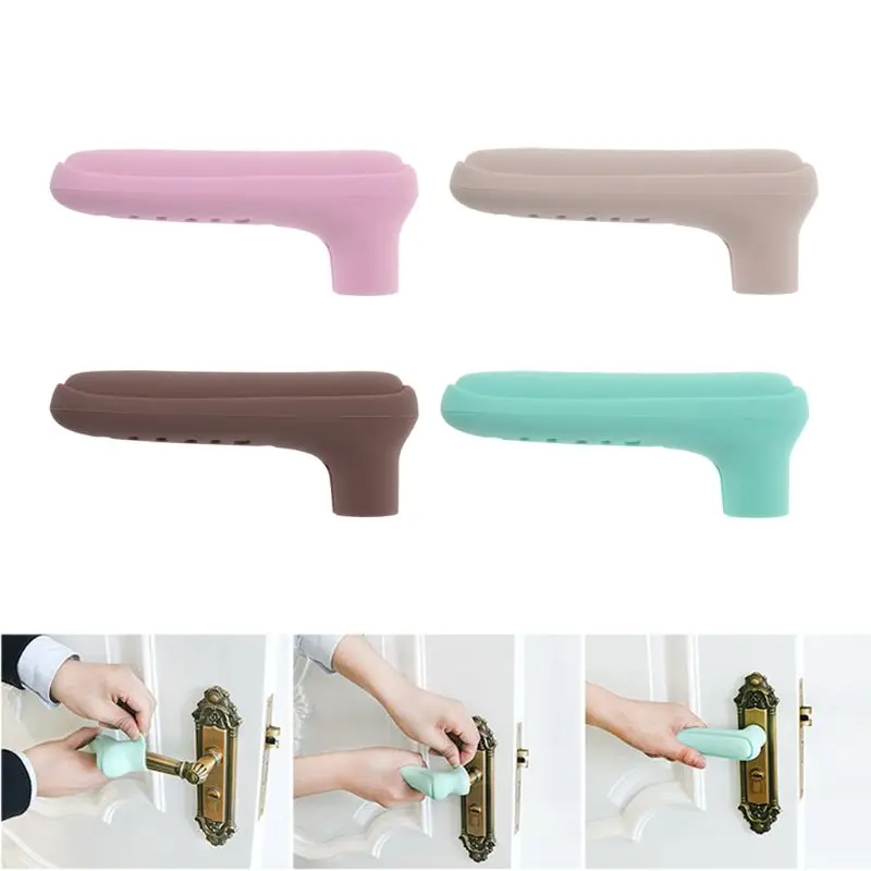 Anti-collision Silicone Door Knob Covers Handle Sleeve Pull Handle Gloves Protector for Bedroom Baby Crash for Protectio