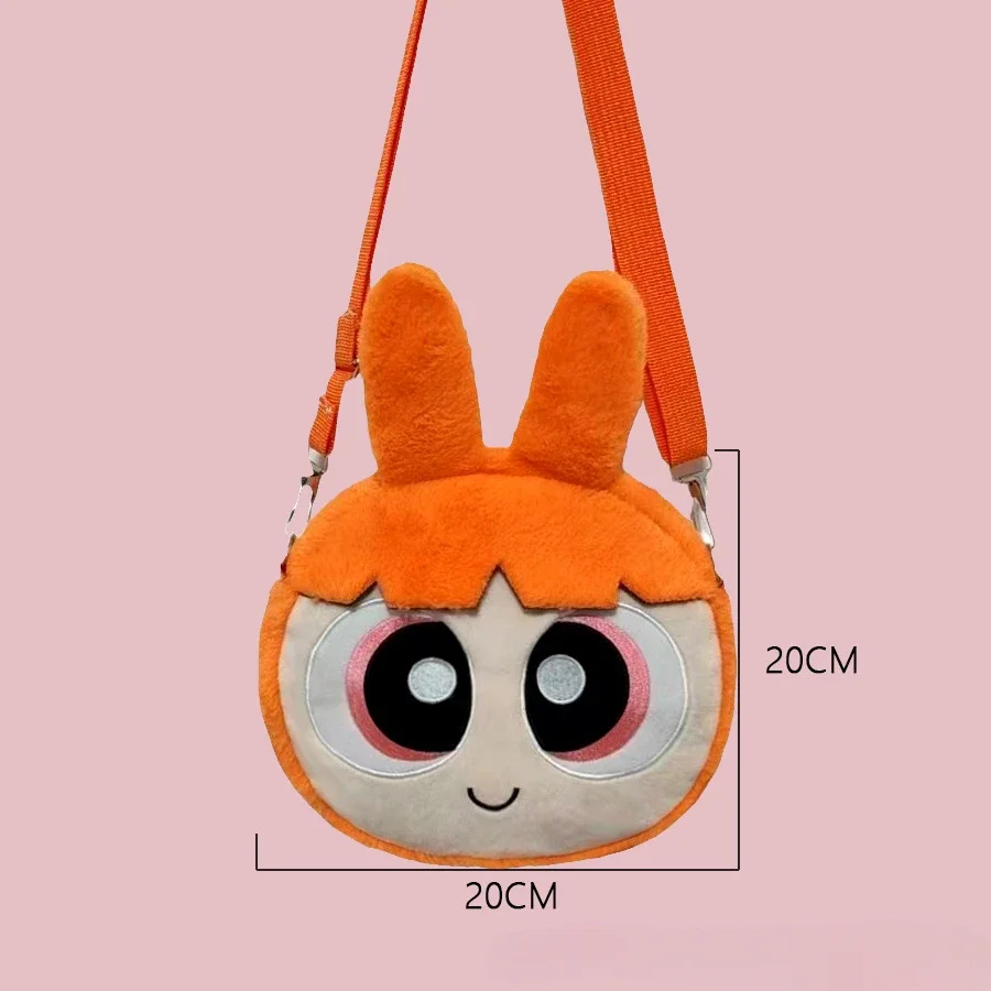 Borsa in peluche per ragazze Powerpuff borsa in peluche borsa a tracolla in peluche portamonete per bambini