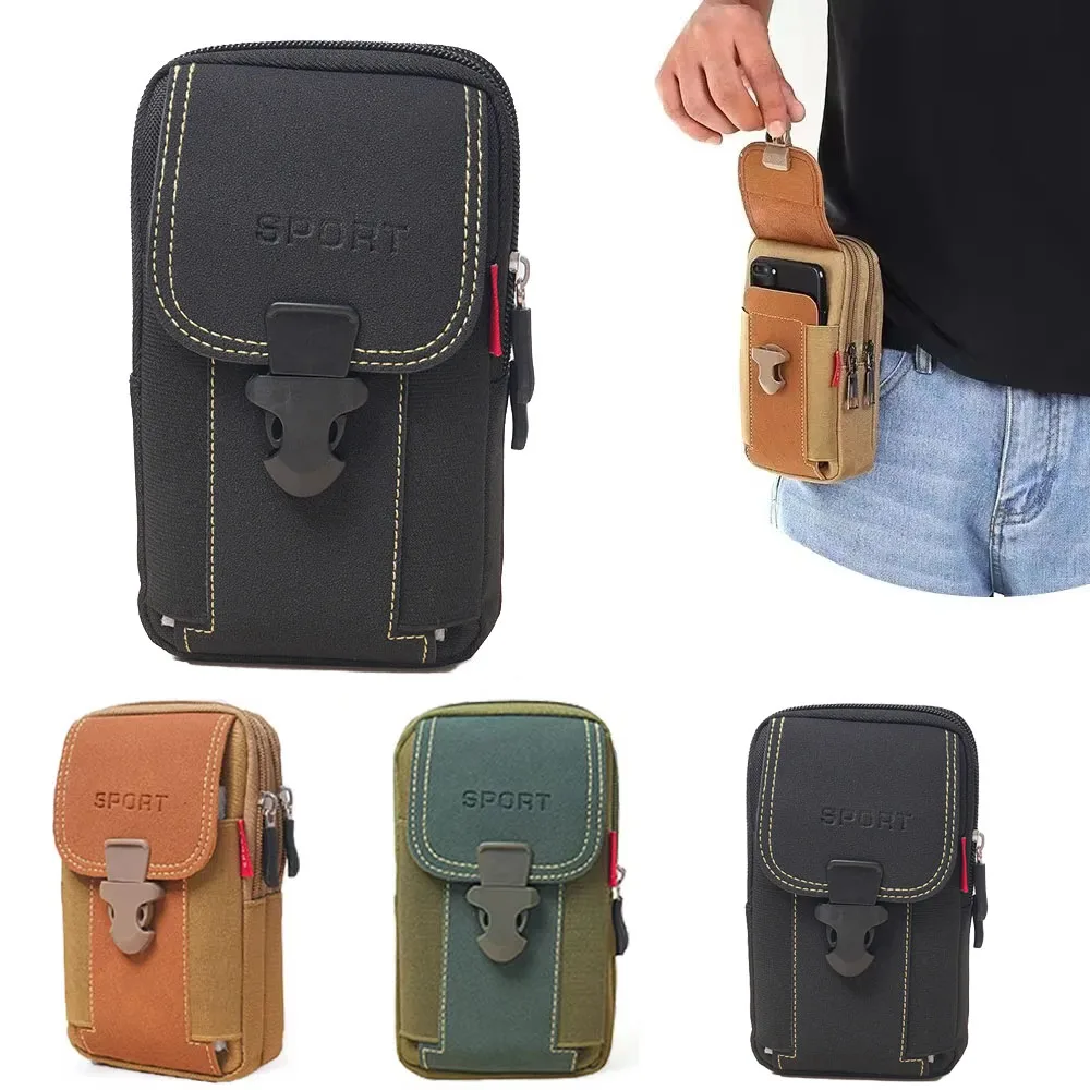Man Belt Pouch Mobile Phone Bag for Men Phone Holster Bag Molle Waist Bag Pack Small Tactical Duty Belt Backpack Card Holder