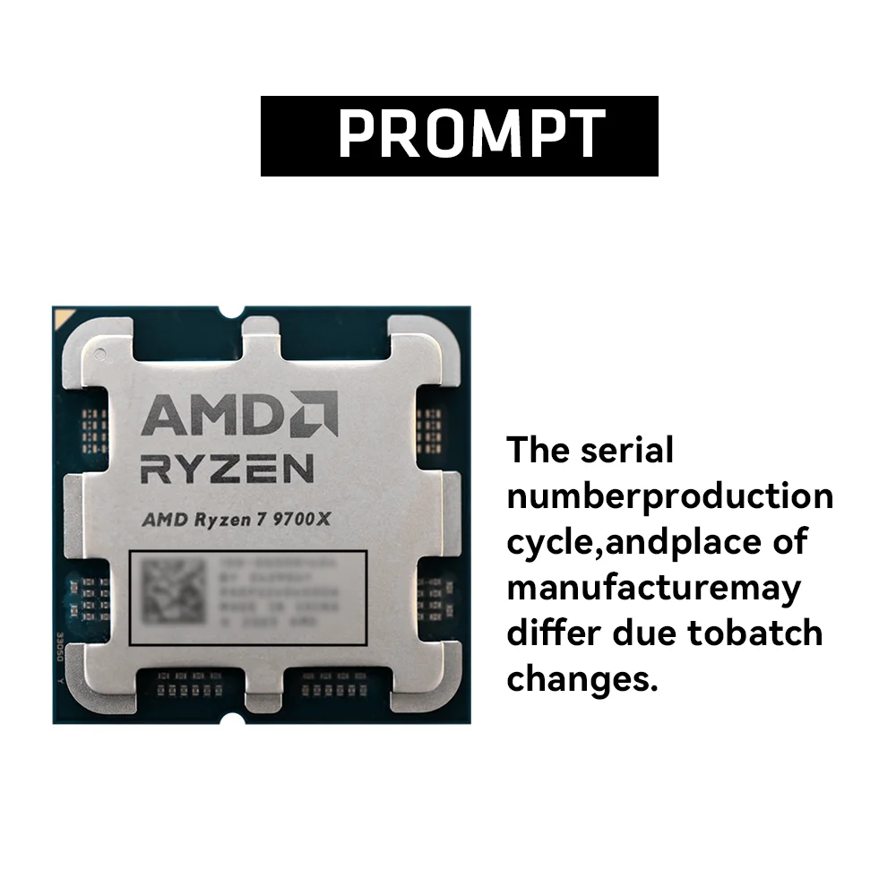 AMD Ryzen7 9700X  8 core 16 thread  Up to 5.5 GHz  32 MB L3 Cache AM5  PCIe® 5.0 DDR5  Ryzen 9000 Series