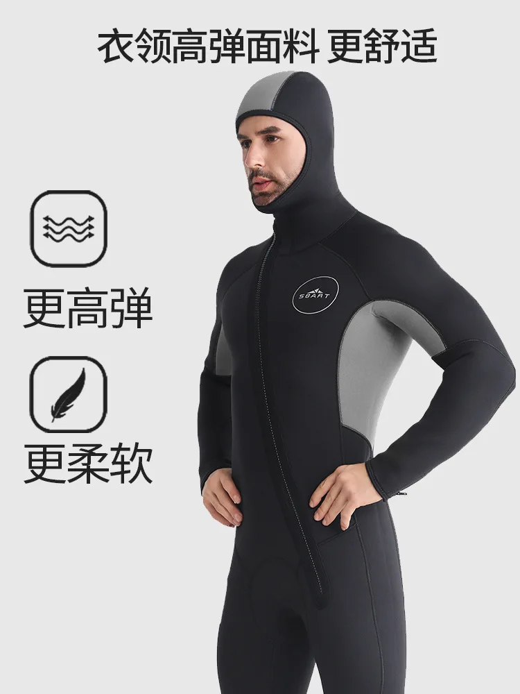 Men 5mm Neoprene Wetsuits Full Body Scuba Diving Suit Snorkeling Surfing Swimming Long Sleeve Keep Warm Water Wetsuits