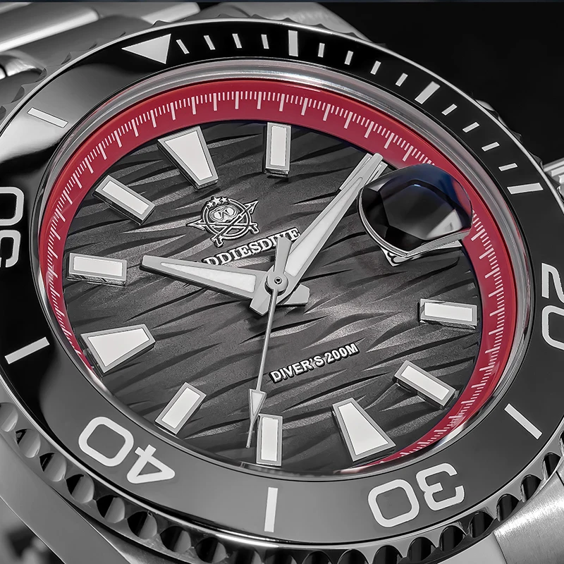 ADDIESDIVE 2025 Новые дайверские часы мужские 200 м водонепроницаемые японские кварцевые 2115 океанский циферблат керамический безель BGW9 Lume нержавеющая сталь 41 мм