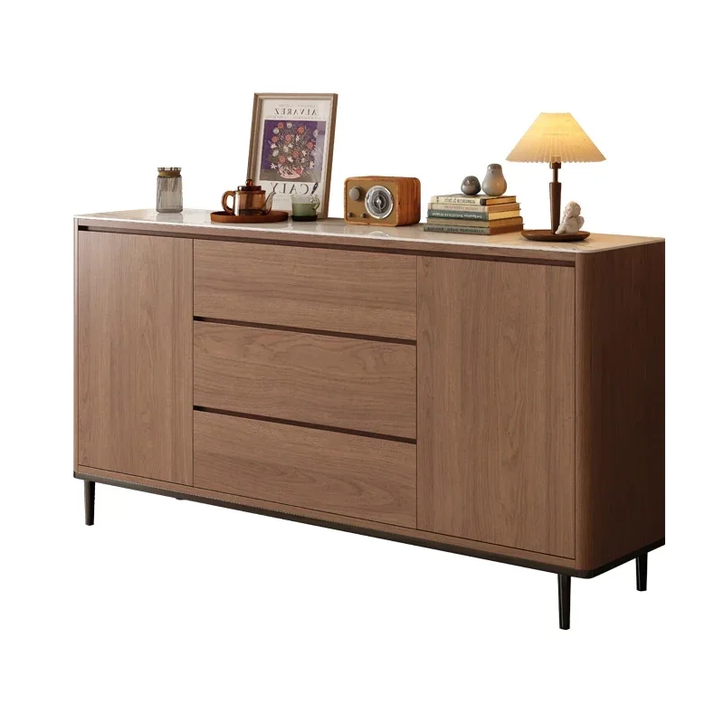

Nordic walnut solid wood modern minimalist wabi sabi minimalist storage tea cabinet