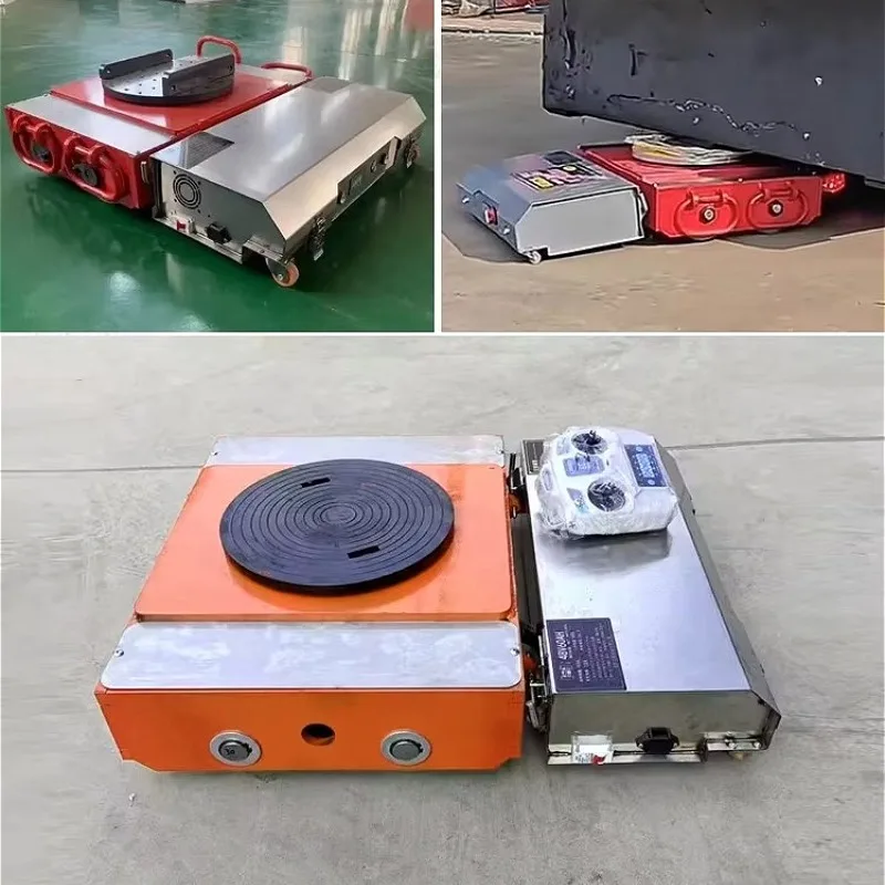 Remote Electric Tank Mover 20Ton 35Ton Capacity Rotating Lifting Equipment Rubber Wheels Industrial Trolley - view 4