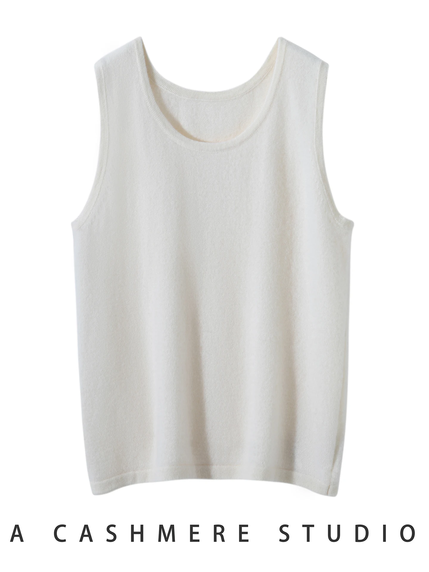 

Women's round Ne Svel Knitted Vest Loose Fit Camere 00% Inner Wear Thermal Top Autumn Winter New Sle