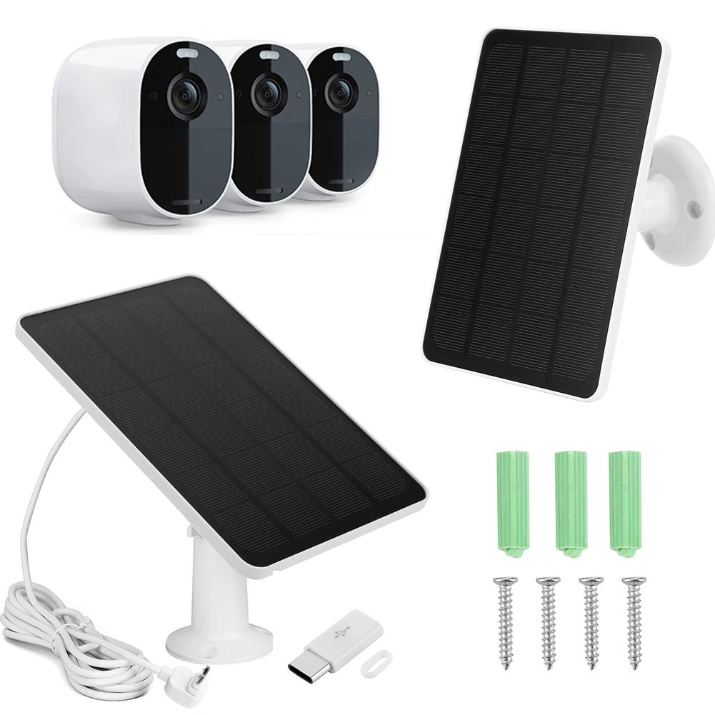 4 واط/6 واط لوحة طاقة شمسية شاحن IP65 مقاوم للماء مجموعة اللوحة الشمسية مع 9.8ft مايكرو USB كابل ل Arlo XL الأضواء/الأضواء الأساسية