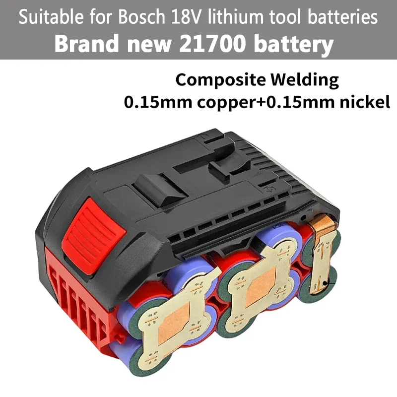 12.0A for Bosch 18V Professionelle System Cordless Werkzeuge BAT609 BAT618 GBA18V80 21700 Li-Ion battery + Charger