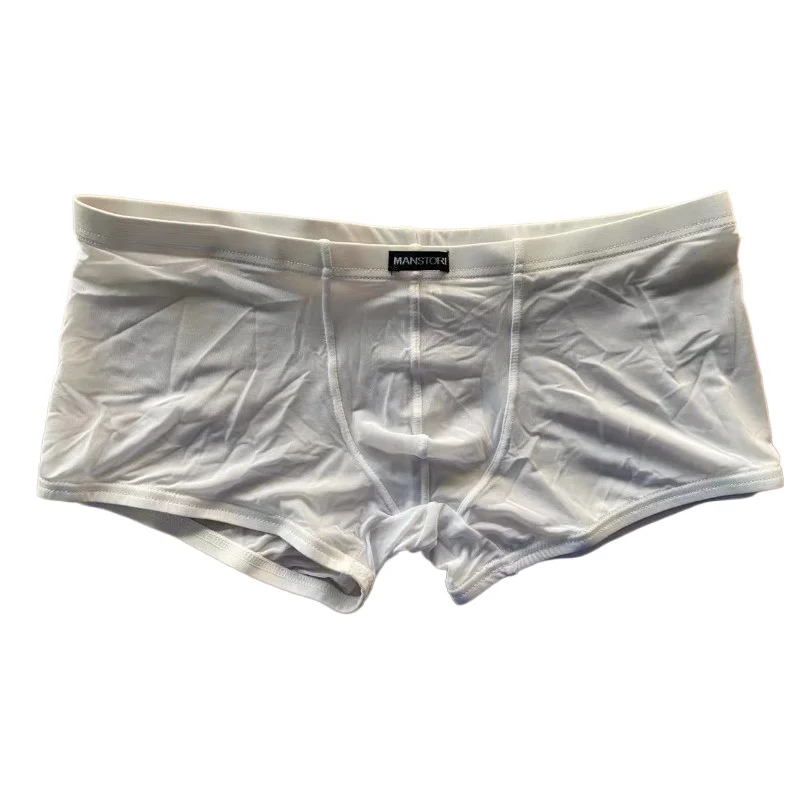 

Сплошной цвет, простое мужское нижнее белье, мужские шорты-боксеры из ледяного шелка, летние тонкие шорты-боксеры из дышащей сетки D6201