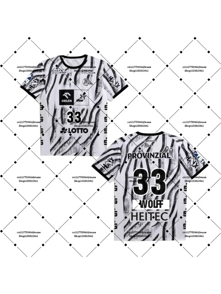 Saison 2026/27 THW Kiel Andreas Wolff # 33 Home Handball-Trikot, modisches, lässiges, lockeres Sport-T-Shirt für Erwachsene, schnelltrocknende Sportbekleidung