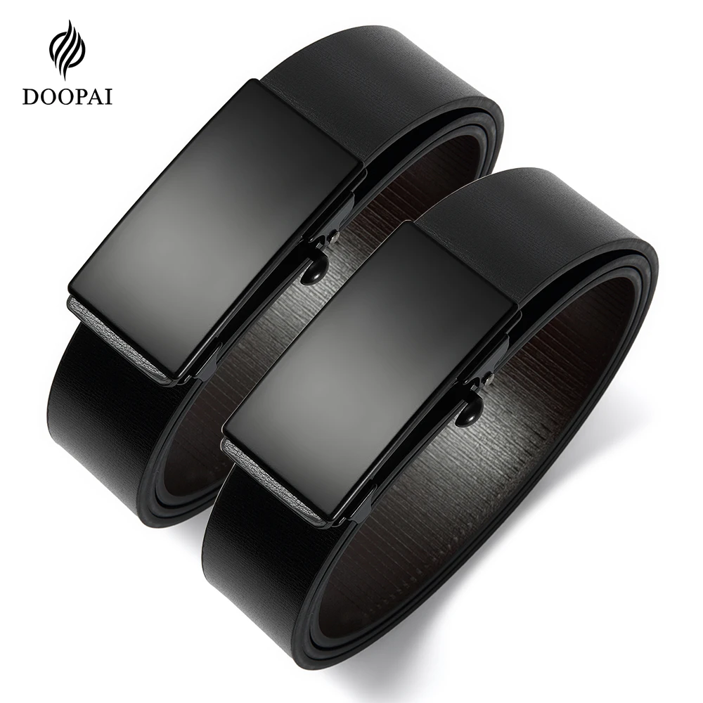 Men PU Leather Belts for Men High Quality Smooth Buckle Synthetic Leather Male Belt Fashionable Men Belt for Jeans