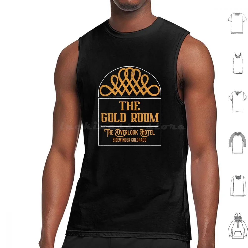 The Gold-The Overlook Hotel-Sidewinder , Colorado-Vintage Logo Tank Tops Vest Sleeveless Primotees Horror Vintage Logo Hipster