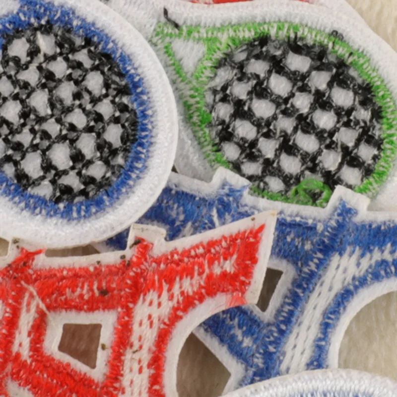 10Pcs Tennis Racket Eiffel Tower Iron On Patches, Sport Travel Embroidery Applique for Clothes Backpack DIY Decor