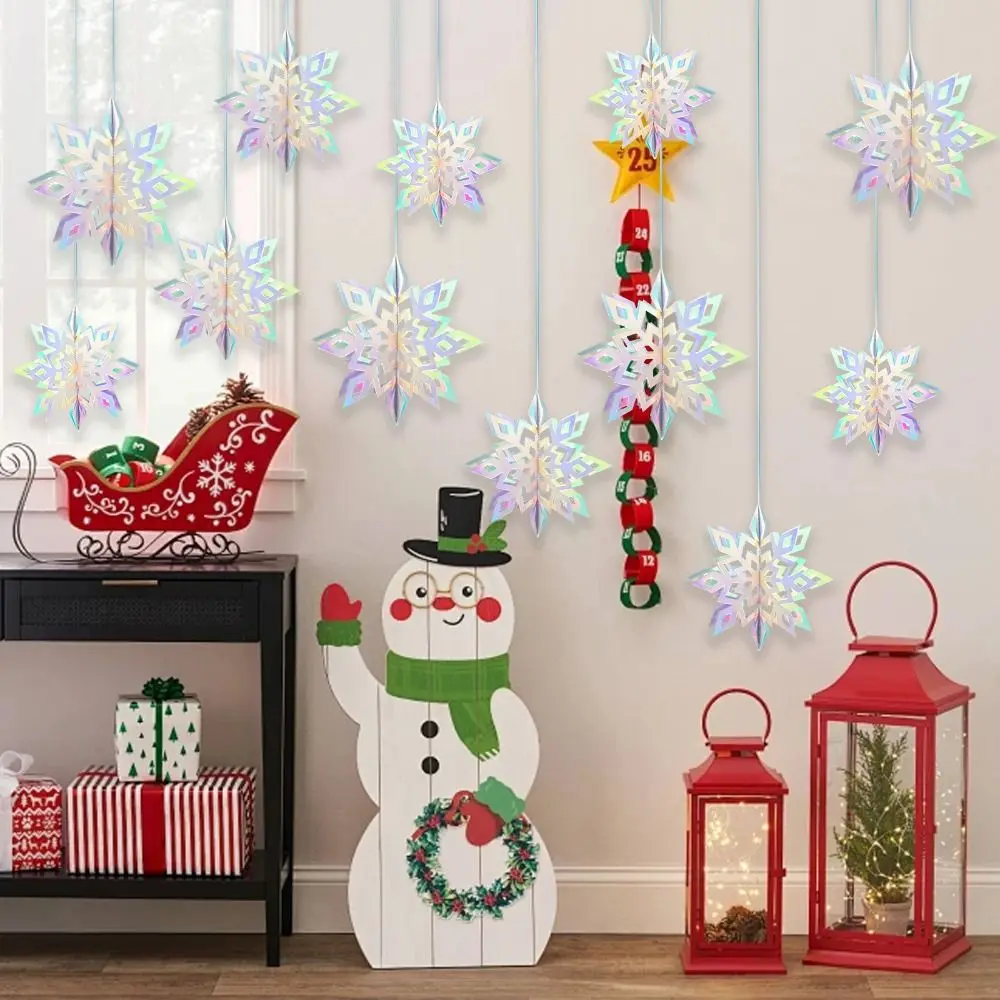 DIY Snowflakes Christmas Paper Hanging Winter Wonderland Women