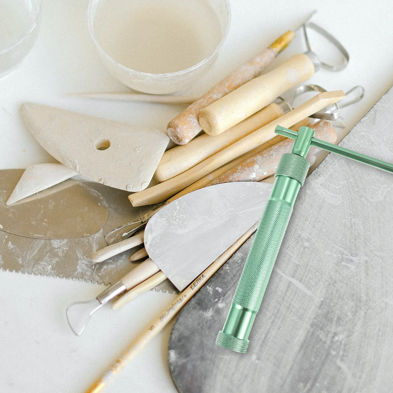 

Clay Extruder Set 20 Interchangeable Discs Portable Aluminum Alloy Tool for Polymer Clay Ceramic Dough Sugar Paste